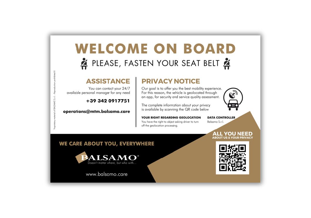 Welcome On Board Card